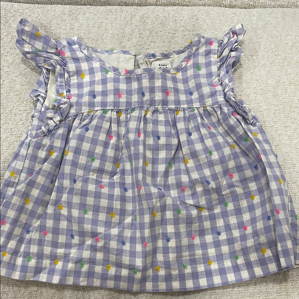 Plaid Baby Dress with Ruffle Sleeves